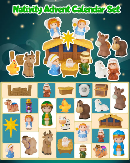🎄🙏 2025 Nativity Adventskalender (25 stuks) 💯 Niet-giftig &amp; geurloos