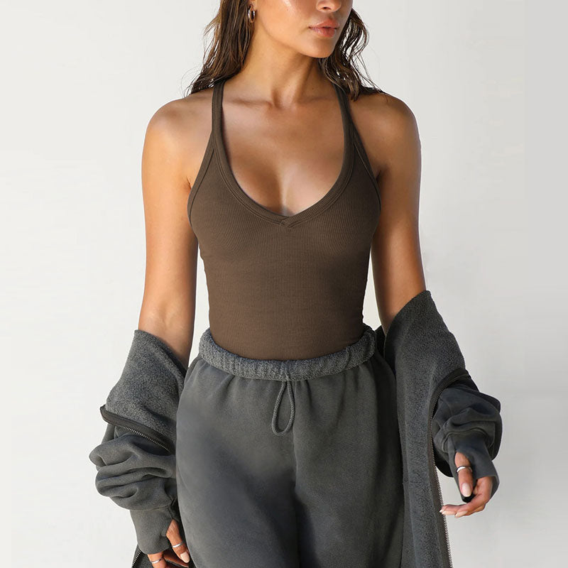 Damesrugloze racerback tanktop