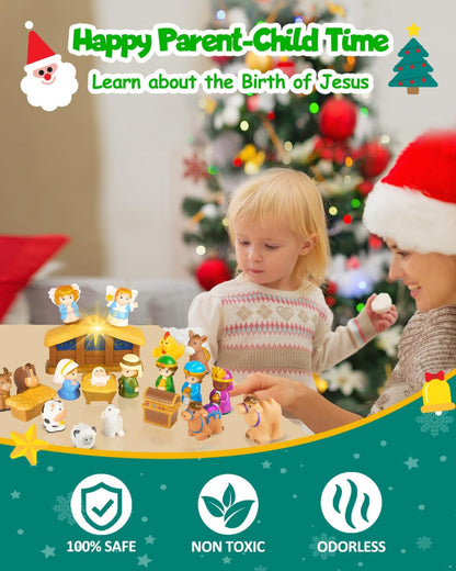 🎄🙏 2025 Nativity Adventskalender (25 stuks) 💯 Niet-giftig &amp; geurloos