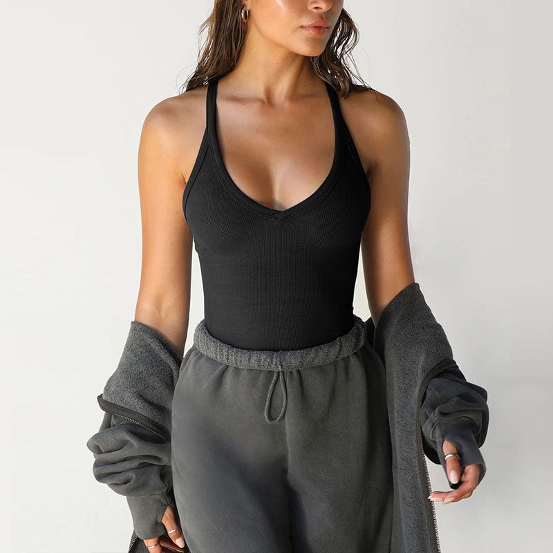 Damesrugloze racerback tanktop