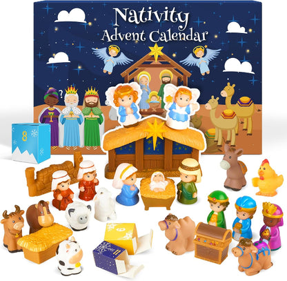 🎄🙏 2025 Nativity Adventskalender (25 stuks) 💯 Niet-giftig &amp; geurloos
