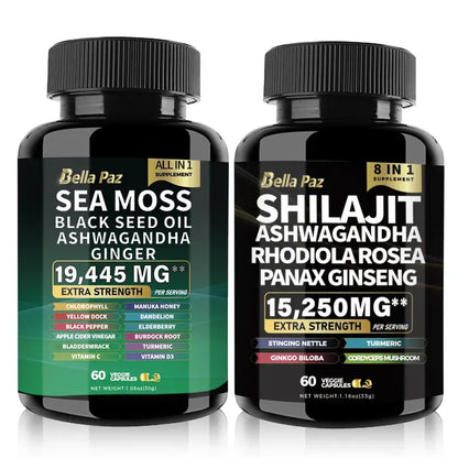 Vitality boost duo: Sea Moss & Shilajit