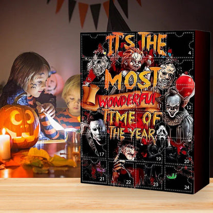 Halloween adventskalender met personages uit horrorfilms