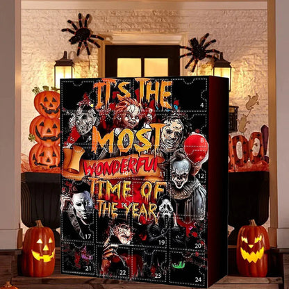 Halloween adventskalender met personages uit horrorfilms