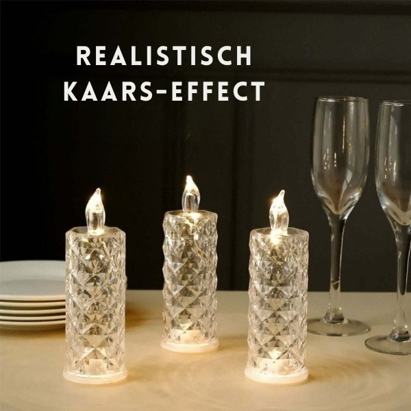 CrystalFlame™ - luxueze sfeerlampen