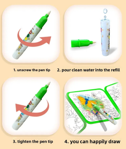 Hergebruikbaar Magic Water Boek voor Kinderen - Familysplace™