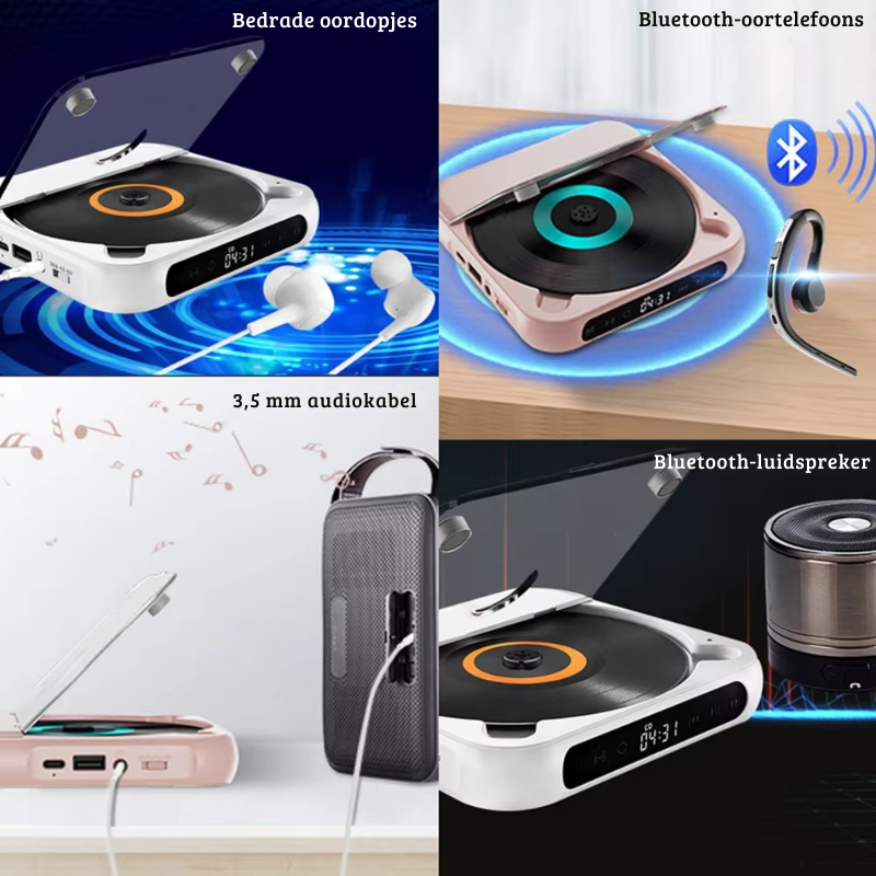 Draagbare bluetooth cd-speler