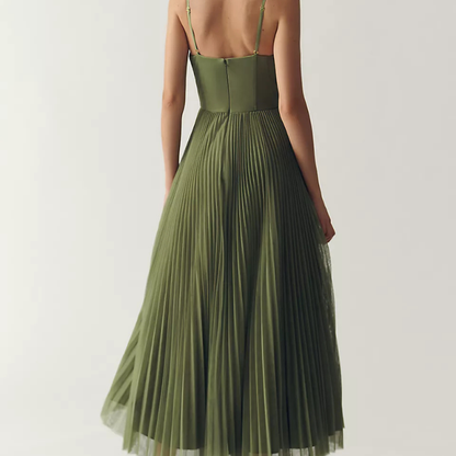 Isabella | elegante geplooide midi-jurk