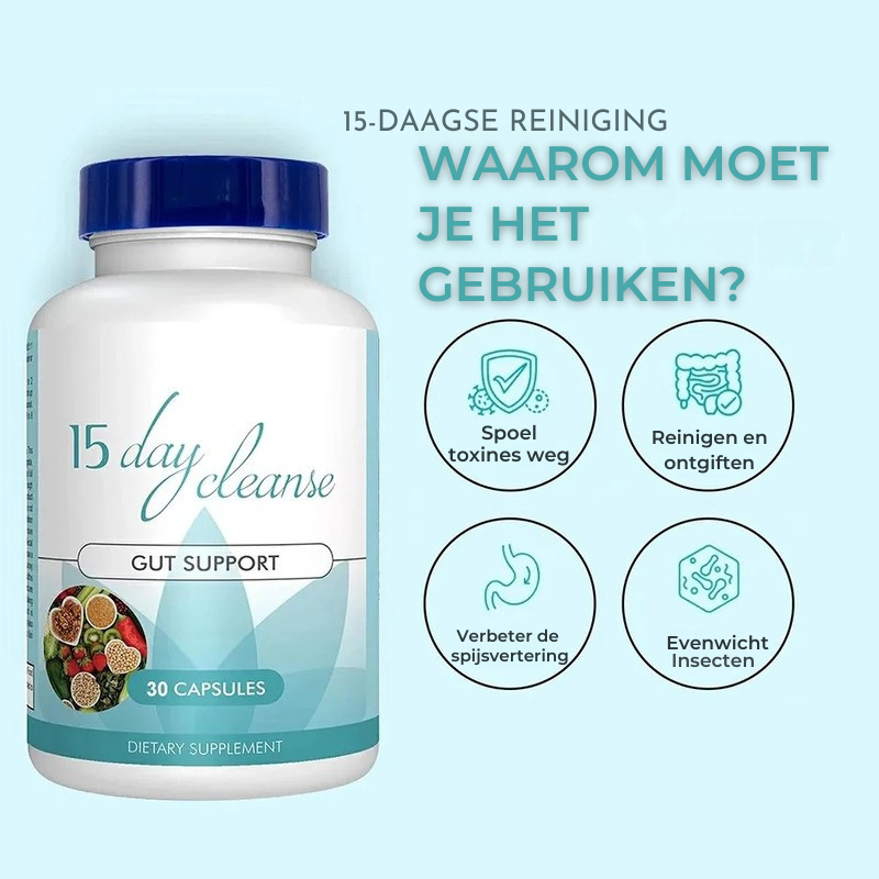 GutClean™ - binnen 15 dagen geen opgeblazen gevoel meer
