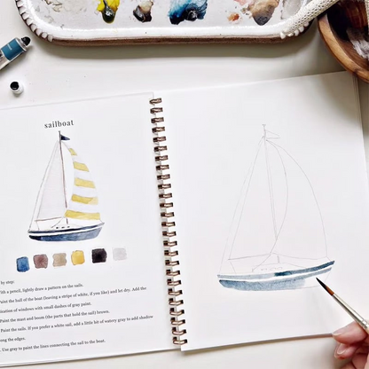 Aquarelli™ | Laat je creativiteit de vrije loop met ons leuke werkboek voor aquarel!
