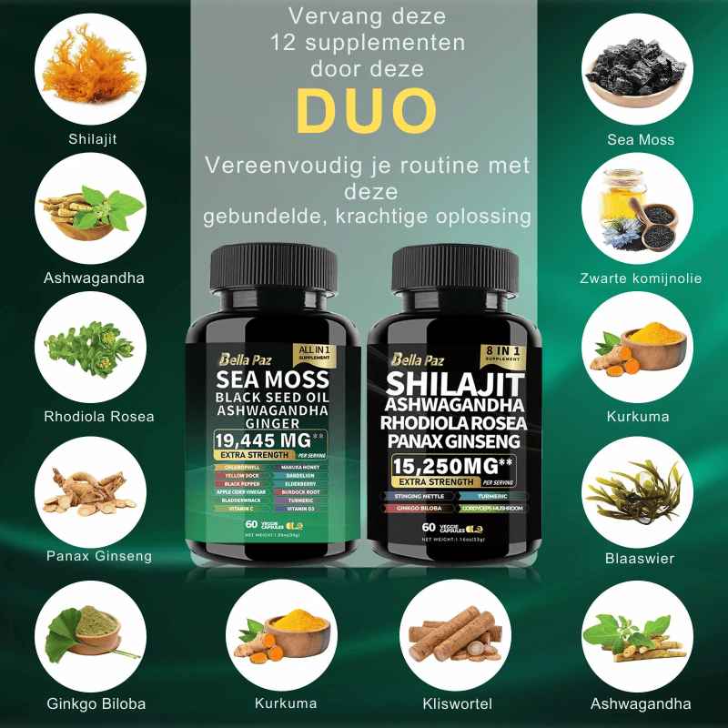Vitality boost duo: Sea Moss & Shilajit