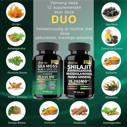 Vitality boost duo: Sea Moss & Shilajit