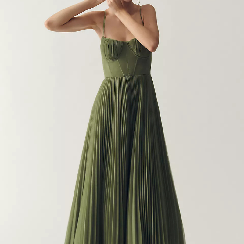 Isabella | elegante geplooide midi-jurk