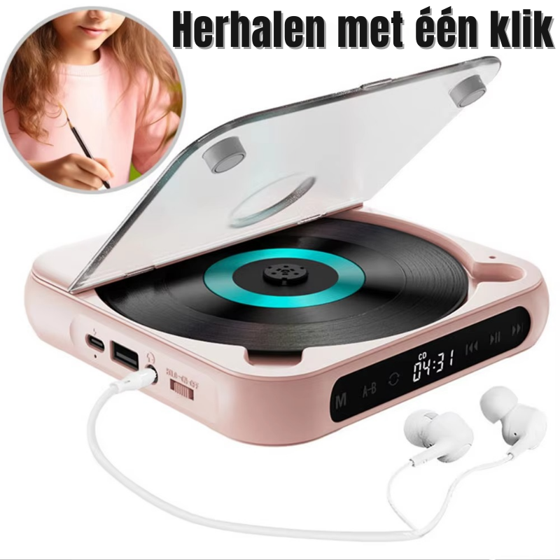 Draagbare bluetooth cd-speler