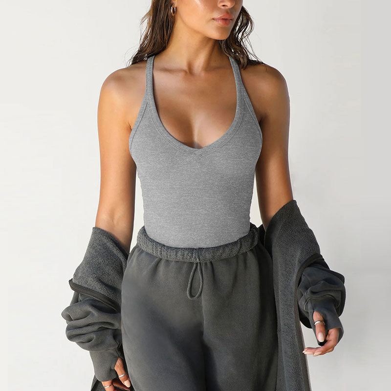 Damesrugloze racerback tanktop
