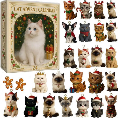 Feestelijke adventskalender met 24 vrolijke katten