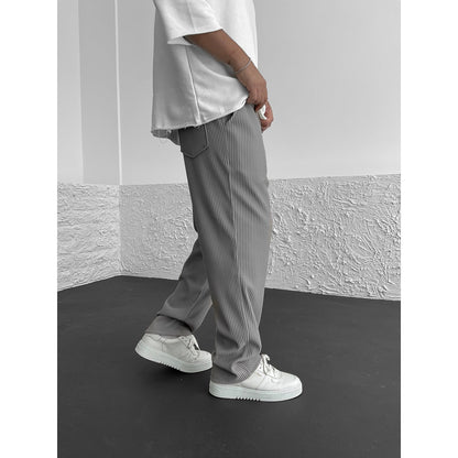 Ribbed relaxed fit broek
