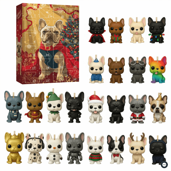 🌲 Kerstcadeau – 2025 Grappige Honden Adventskalender