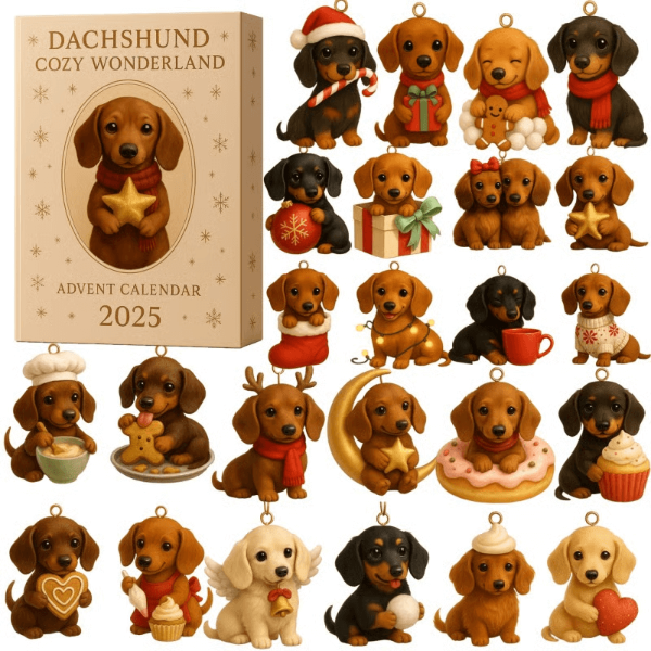 🌲 Kerstcadeau – 2025 Grappige Honden Adventskalender