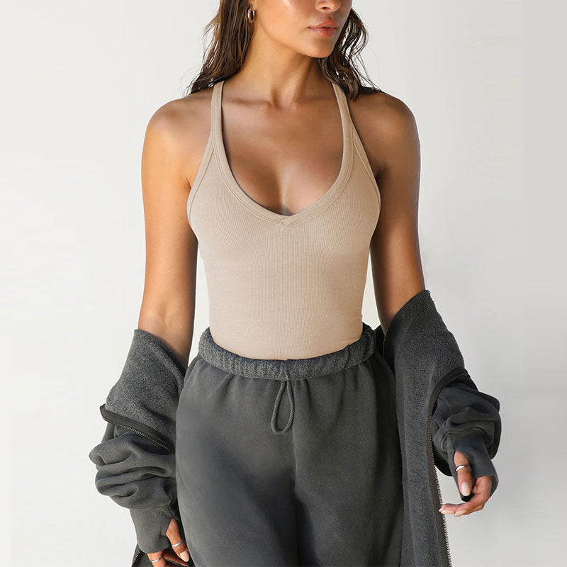 Damesrugloze racerback tanktop