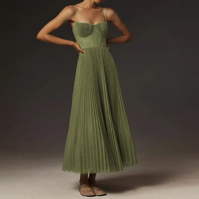 Isabella | elegante geplooide midi-jurk