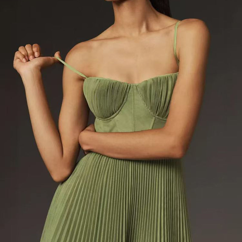 Isabella | elegante geplooide midi-jurk
