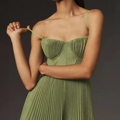 Isabella | elegante geplooide midi-jurk