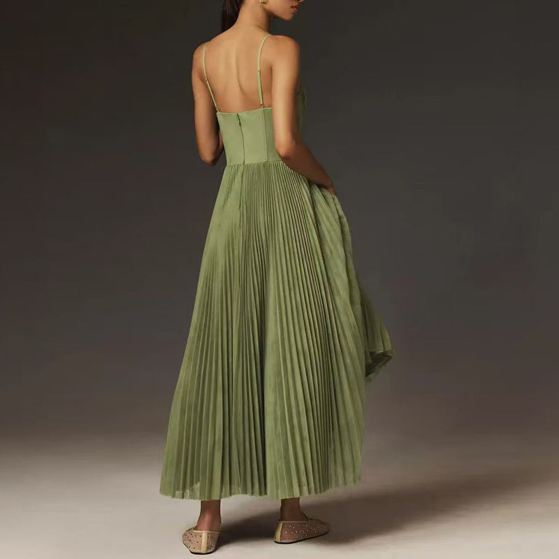 Isabella | elegante geplooide midi-jurk