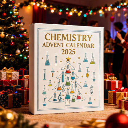 🧪🎄 2025 Chemie Adventskalender – Een Wetenschappelijke Kerstaftelling