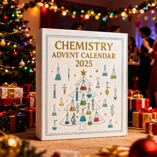 🧪🎄 2025 Chemie Adventskalender – Een Wetenschappelijke Kerstaftelling